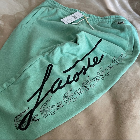 Lacoste NWT Tapered Fit Mint Green SweatpantsSize L